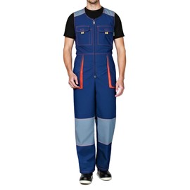 SUSHIMIAN Men's Sleeveless Coveralls Multi-Functional Mechanics Workwear Stylish Work Coveralls Overalls Cargo Jumpsuit, Navy, XL