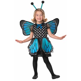Seasons Beautiful Butterfly Pretend Play Costume, Blue, Toddler 2T-4T