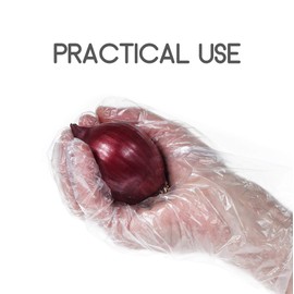 Lakesstory Disposable Gloves Plastic Gloves Poly Gloves L Size Food Service Poly Gloves Clear Food Prep Gloves Food Handling Gloves Pack of 100