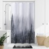 ORTIGIA 36x72 Misty Forest Stall Shower Curtain for Small Bathroom,
