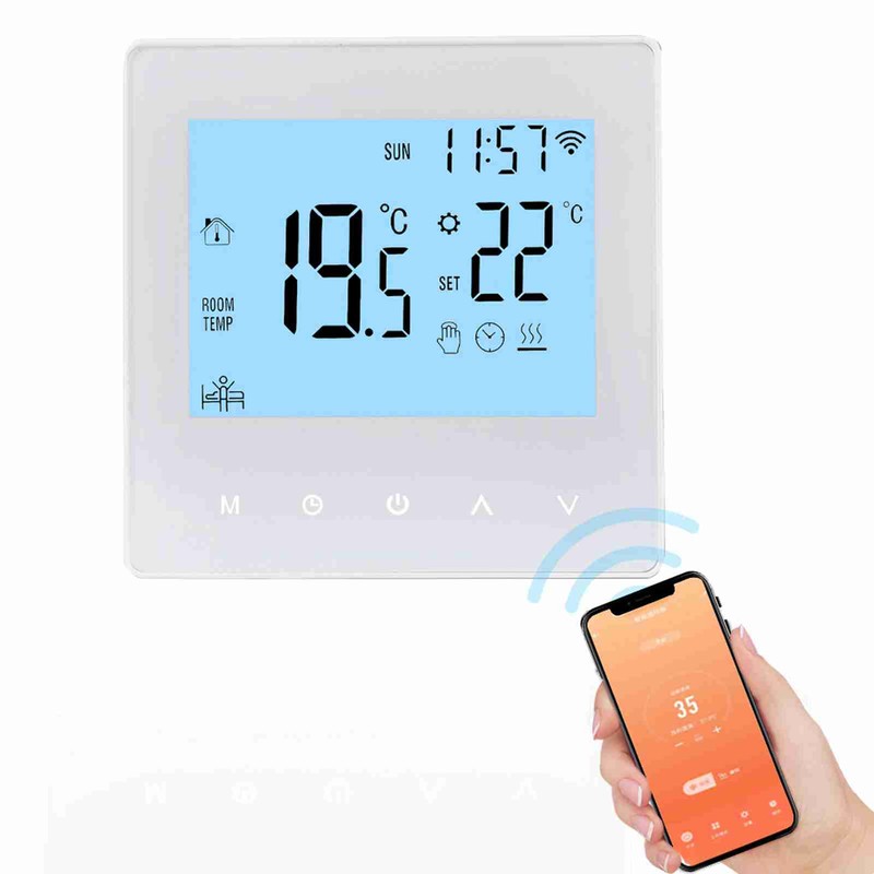 Smart Tuya WiFi Thermostat 16A Digital Programmable LCD Display Underfloor