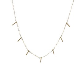 Seven Vertical Bar Necklace in Gold Fill, Sterling Silver, and Rose Gold Fill
