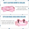 Soft Leather Bowtie Dog Collar - Adjustable Cute Bow Tie