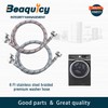 Beaquicy Washer Stainless Steel Hoses with 90 Degree Elbows -