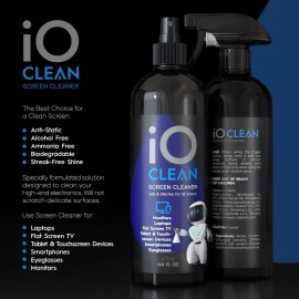 iO CLEAN Screen Cleaner Spray (16oz) – Best Large Kit for LCD LED Matte TVs, Smartphones,