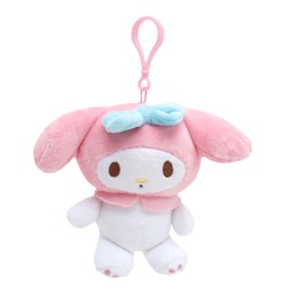 MENBLY My-Meloday Plush Keychain - Cute Mini Backpack Hanger with Carabiner Clip, Gift for Women and Girls|5.1" x 3.5" (Red)