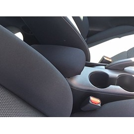 Auto Console Covers- Fits The Nissan Sentra 2013-2019 Center Console Armrest Cover Waterproof Neoprene Fabric - Black