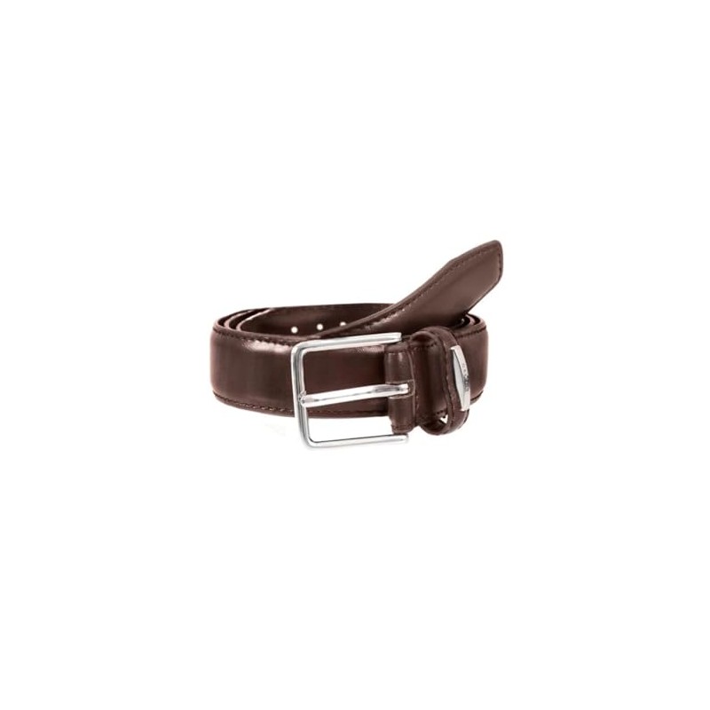 Dents Men’s Plain Leather Belt BROWN L