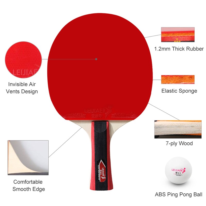 [通拓商品]Table Tennis 2 Player Set 2 Table Tennis Bats Rackets