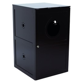 Trixie 2 Story Furniture Litter Box Enclosure (Espresso Brown), Hidden Litter Box for Cats, Double Layer, Big Front Door for Easy Cleaning, Large Hole for Easy Entry, Use as Side Table or Nightstand