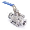 QiiMii Stainless Steel 304 Vacuum Ball Valve Clamp Valve with