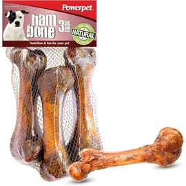 PowerPet Ham Bone- Hueso de Cerdo 100% Natural para Perros – Calidad Premium – Duradero y Delicioso – Promueve la Salud Dental-Sin Aditivos Artificial