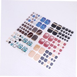 Beavorty 6pcs Toe Nail Art Stickers Sparkling Decals for Women Girls Easy to Apply Nail Wraps for Parties Events Safe Material for Decoration