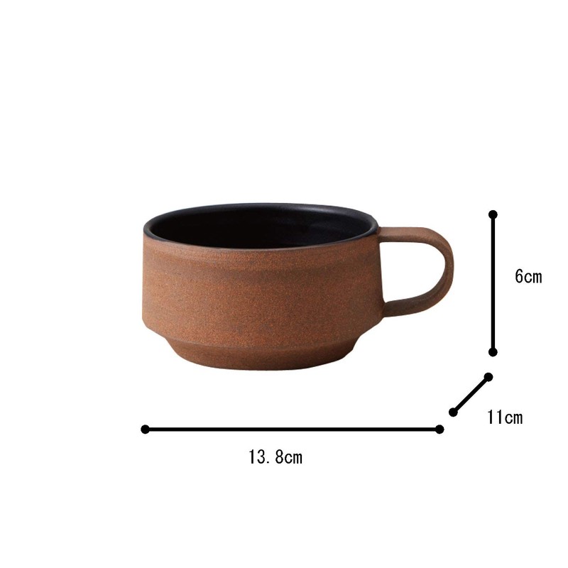 Rikizo R-921753 Soup Cup, Otomo Brown, Diameter 4.3 x Depth