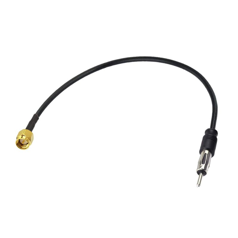 RedYutou SMA Male to DIN Plug AM/FM Male Adapter RG174