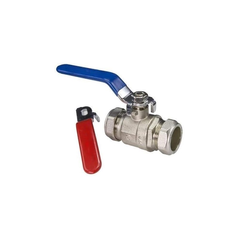 TC Pack of 2 x 15mm Lever Ball Valve Full