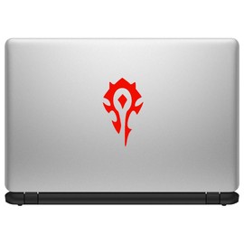 Horde [Pick Color] Wow Vinyl Transfer Sticker Decal for Laptop/Car/Truck/Window/Bumper (4in x 2.4in, Red)