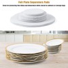 Queen.Y Felt Plate Divider, Pack of 24 Round Plate Protectors,
