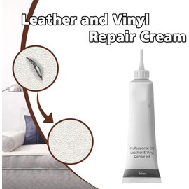 Drfeify Gel Reparador de Cuero PU para Asientos de Coche, Agente Reparador de Arañazos, 20 Ml, Crema Reparadora Avanzada para Quemaduras, Agujeros, Rasgaduras y Hendiduras en Asientos de Coche,
