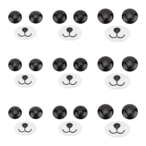 GOMAKERER 40 Sets 3 Sizes Crafting Noses and Eyes Cabochons