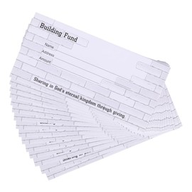 Swanson Christian Products Church Offering Envelopes - Cash Envelopes for Tithes and Offering - Offering Envelope Building Fund - Pack of 100
