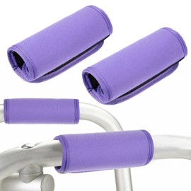 2 PCS Walker Handle Cushions, Purple Walker Hand Grips Covers, Walker Pads for Crutches, Walker, Rolling Wheelchair, Rollator Handle