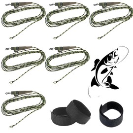 6 Pieces Carp Accessories and Three Bindings - Fishing Accessories for Carp Fishermen 70 cm 45 lb Chod Rig Leader, Hair Assembly Inline Helicopter Carp Rig Complete Set with Fishing Accessories Carp