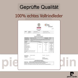 Pierre Cardin men’s genuine buffalo leather belt, XXL, customisable - Black , size: 125