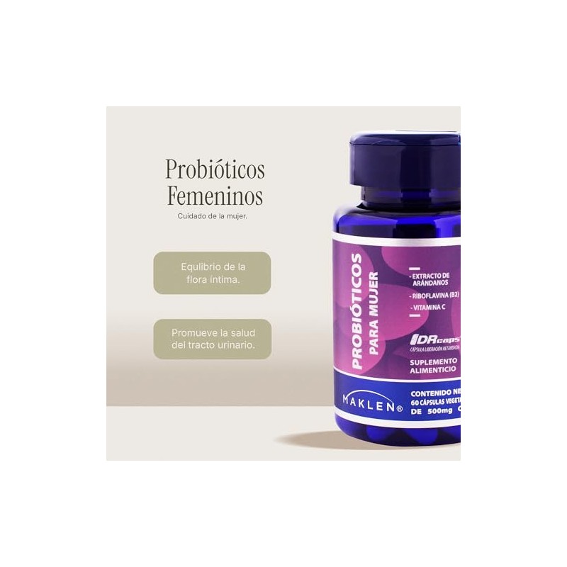 PROBIOTICOS FEM - Maklen Probióticos para la Mujer con Extracto