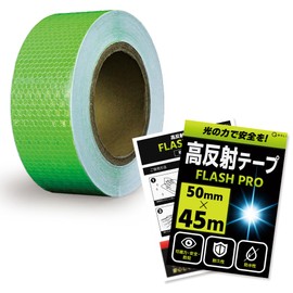Reflective Tape, Fluorescent Sheet, High-Brightness Reflector, Waterproof, Anti-Theft, Safety Measures, Endorsed by Safety Experts, 2 inches (5 cm) Wide, 147.6 ft (45 m), High Visibility, Ideal for