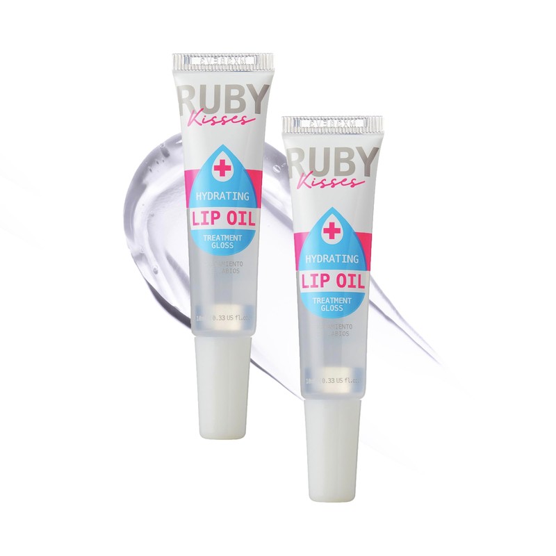 Ruby Kisses Aceite hidratante para labios transparente RLO01 (2 unidades)