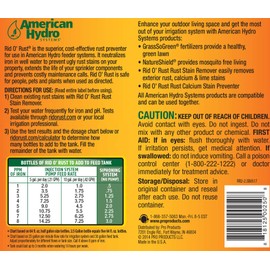 American Hydro Systems Rid O RR2 Extreme Low or Fluctuating pH Prevents Irrigation Rust Stains –-Neutralizes Well Water Iron-Use in American Hydro Feeder Systems, Single