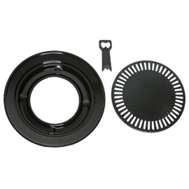 INVIDA Camping Jack Grill Attachment for Portable Gas Cookers Diameter 32 cm BBQ Grill Plate for Gas Cooker Non-Stick Coating, Propane