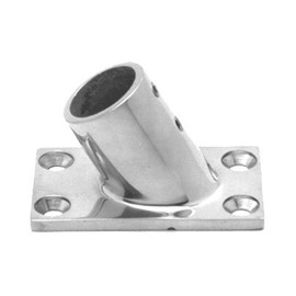 Yacht Steel Rail Foot 60° 25 mm, 81 x 48 mm