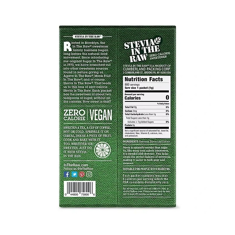Sugar in the Raw Stevia In The Raw Plant-Based Zero