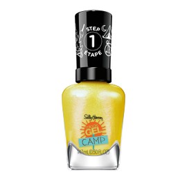 Sally Hansen Miracle Gel Salon Quality Nail Polish | Gel-Like Formula, Two-Step System, No UV Light Needed, Long Lasting | Opaque, Shimmery | 898 Catching Fireflies | Bright Yellow Nail Color
