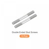 sourcing map Double Ended Stud Screws (M6 Thread 50mm Length)