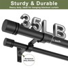 Double Curtain Rods 36-72 Inches for Windows, 1 Inch Diameter