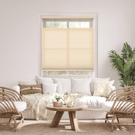 DEZ FURNISHINGS Cordless 1.5" Light Filtering Top Down Bottom Up Cellular Shade, 36" W x 54" H, Alabaster