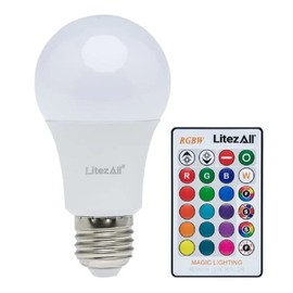 LitezAll 25027 LED Color Changing Light Bulb with Remote