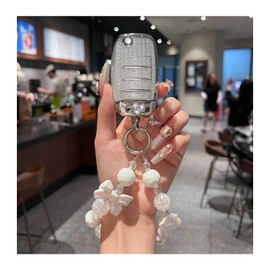 Pangpai Key Fob Cover for Kia Sedona Rio Optima Soul Sportage Sorento Carens Flip Key TPU Keys Case Shell Protector with Keychain Lanyard Women Cute