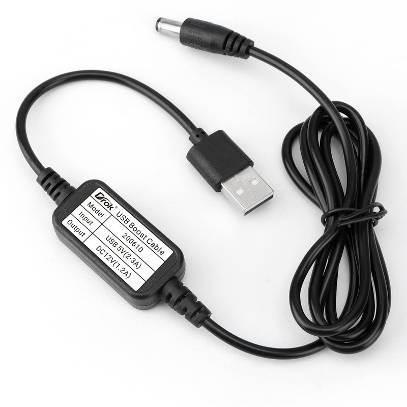 DROK USB to 12v, 5v to 12v USB Boost Converter,