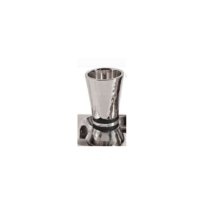 Liquor Cup Set of 6 Hammered Nickel Cone Shaped Designed