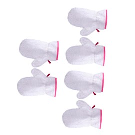 Baluue 6pcs Non-slip Kitchen Cleaning Gloves Dishwashing Gloves Hanging Loop White Oil-resistant Household Cleaning Tools