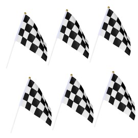 Sosoport Pack of 25 Rod Flags Racing Car Flags Racer Kids Racing Flags Party Hand Flags Target Flags Car Racing Celebration Small Flags Racer Flags Racing Flags Checked Party Supplies F1