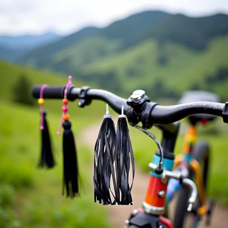 Bicycle Handlebar Streamers, Rainbow Tassels, for Bike Accessories for Scooter