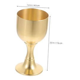Ciieeo 2pcs Vintage Brass Offering Cup Metal Goblet for Ceremonies Home Decor Buddhist Worship Elegant Design Easy to Clean Optimal Capacity
