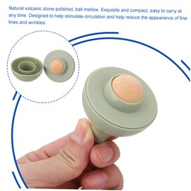 Gatuida Facial Volcano Stone Oil Absorption Bead Massage Tool for Portable Avocado Design for Healthy Complexion