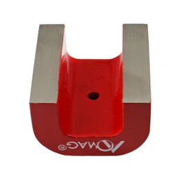 Strong Red Alnico Horseshoe Magnet, 77 Lbs Horseshoe Power Alnico Magnets with Keeper, 2.38" Wide x1.57" High x 2.44" Length Cast Horseshoe Heavy-Duty Magnets