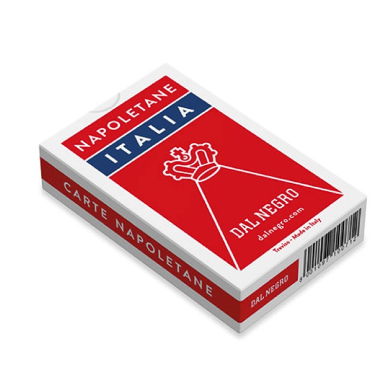 Dal 10071 - Neapolitanische Italien Regionale Spielkarten, Federmäppchen rot, ab